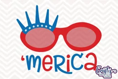 America Sunglasses Svg | 4th Of July Patriotic Svg Design Product Image 2
