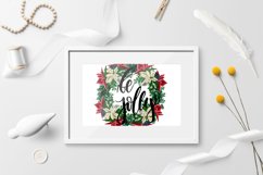 Merry and Bright - Watercolor Poinsettia Wreaths Product Image 3