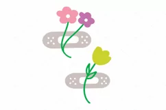 Bandage svg, Band Aid Adhesive Bandage Sticker svg Product Image 1
