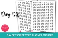 Day Off Planner Sticker I Script Words Planner Stickers Product Image 1