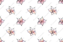 Watercolor alstroemeria floral seamless pattern textile Product Image 1