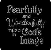 Fearfully and Wonderfully Made Faith Rhinestone SVG Template Product Image 2