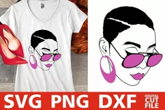 Woman with glasses svg, Melanin poppin, Black woman vector Product Image 1