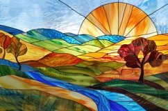 Nature Stained Glass Background Wallpaper Product Image 1