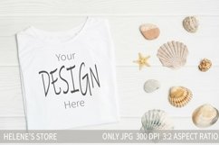 White t shirt summer mockup