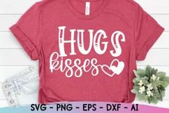 Hugs and Kisses valentine's Day Svg, Love Svg, Heart Svg Product Image 3