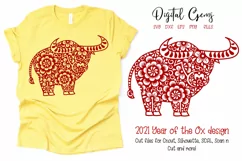 Ox, Chinese new year 2021 SVG / DXF / EPS / PNG files Product Image 1