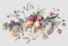 Christmas bouquet Winter joy Watercolor png Product Image 2