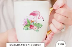 Watercolor Tropical Flamingo Sublimation Downloads Product Image 3