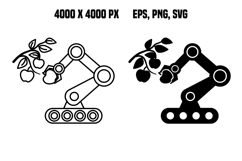 Fruit Picking Robotic Arm Icons Product Image 1