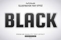 Black Elegant 3d Illustrator Text Style Effect Product Image 1