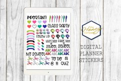 Back to School Digital Planner Stickers PNG Pre-cropped Product Image 1