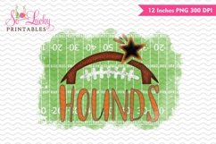 Hounds football watercolor sublimation design Product Image 1