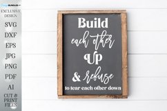 Build Each Other Up - Sign - Shirt - Tumbler - Cutting File Product Image 1