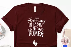 Falling in the love with my bump - Pregnant Mother SVG Product Image 3