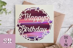 Birthday star card | Paper cutting | birthday card SVG Product Image 1