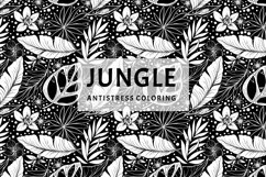 JUNGLE - ANTISTRESS. Set of coloring with tropical leaves Product Image 3