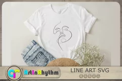 Woman Face One Line Art SVG, Woman Face Line Art SVG Product Image 2