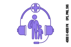 Colored Medical Assistance Icon Product Image 1