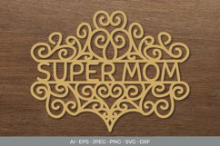Super Mom Papercut SVG Product Image 1