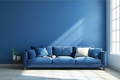 Modern blue living room with elegant sofa Product Image 1