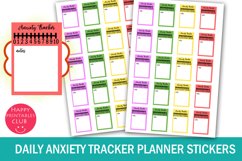 Daily Anxiety Tracker Planner Stickers I Health Stickers Product Image 1