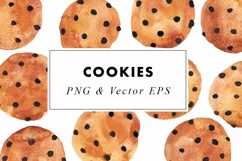 Cookies Illustration | Watercolor Clip Art in PNG & EPS Product Image 1