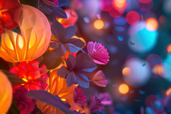 Paper Flowers Background Wallpaper Product Image 1