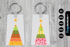Scandinavian Christmas Tree Keychain SVG Product Image 1