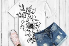 Floral bouquet SVG EPS. Leaves and Flowers. Wedding floral Product Image 2