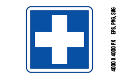 Blue Health Services Sign Product Image 1