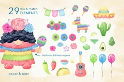 Watercolor Cinco de Mayo Fiesta Gnomes Clipart Mexican Party Product Image 3