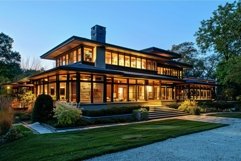 Modern luxury home at twilight Product Image 1