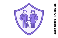 Colored Protection Refugee Icon Product Image 1