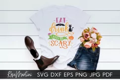 Eat Drink And Be Scary SVG Funny Halloween Party SVG Product Image 2