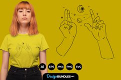 Magical Hand for T-Shirt Design Product Image 1