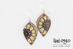 Gerber Floral Front Drop Laser Engraved Earring Download Product Image 4