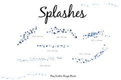 20 Hand Drawn Blue Splashes Abstract Clip Art Bundle Product Image 3