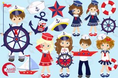 Sailor Kids cliparts, Nautical Kids cliparts AMB-893 Product Image 4