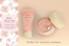 Boho Floral Art - Flowers and Leaves Clipart, Digital Paper Product Image 5