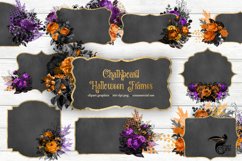 Halloween Chalkboard Floral Frames Clipart Product Image 3