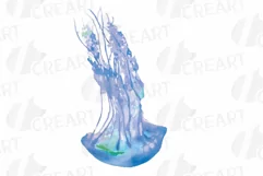Jellyfish watercolor design, colorful sea jelly wall decor. Product Image 19