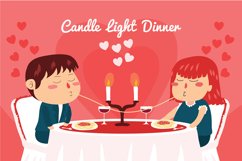 Romantic Dinner - Vector Illustration Product Image 1