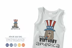 Funny Patriotic SVG | Happy Birthday America SVG Product Image 1
