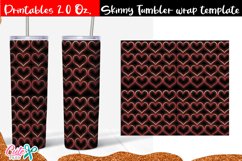 Neon Valentines day 20 Oz. Skinny Tumbler wrap sublimation Product Image 2