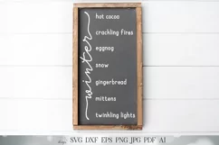 Winter Bucket List SVG | Christmas SVG | Cricut SVG Product Image 1