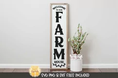 Vertical Porch Sign SVG | Welcome To Our Farmhouse Product Image 1