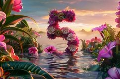 Number 05 with Nature Background Wallpaper Product Image 1