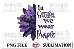 Domestic Violence Awareness Sublimation Design, October Product Image 1