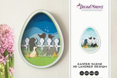 Easter 3D Layered Design | Easter Bunny 3D SVG Product Image 1